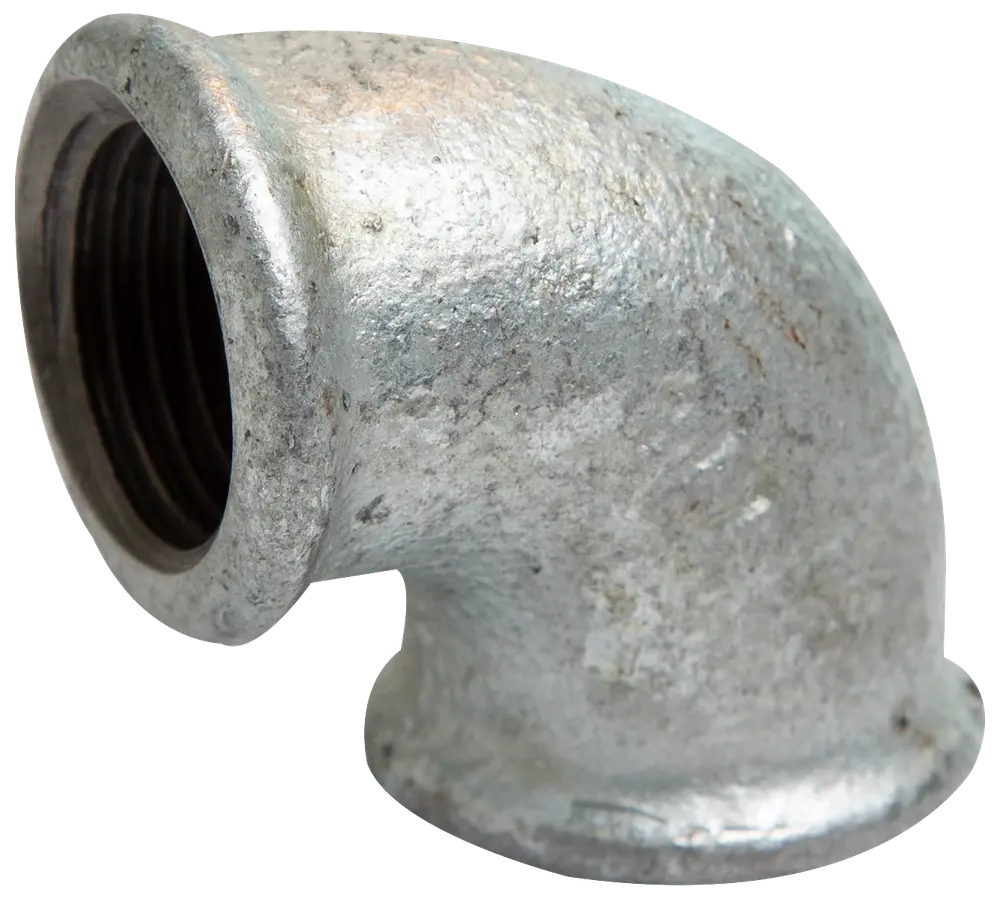Vinkel 90° 3/4'' M/M - galvaniseret