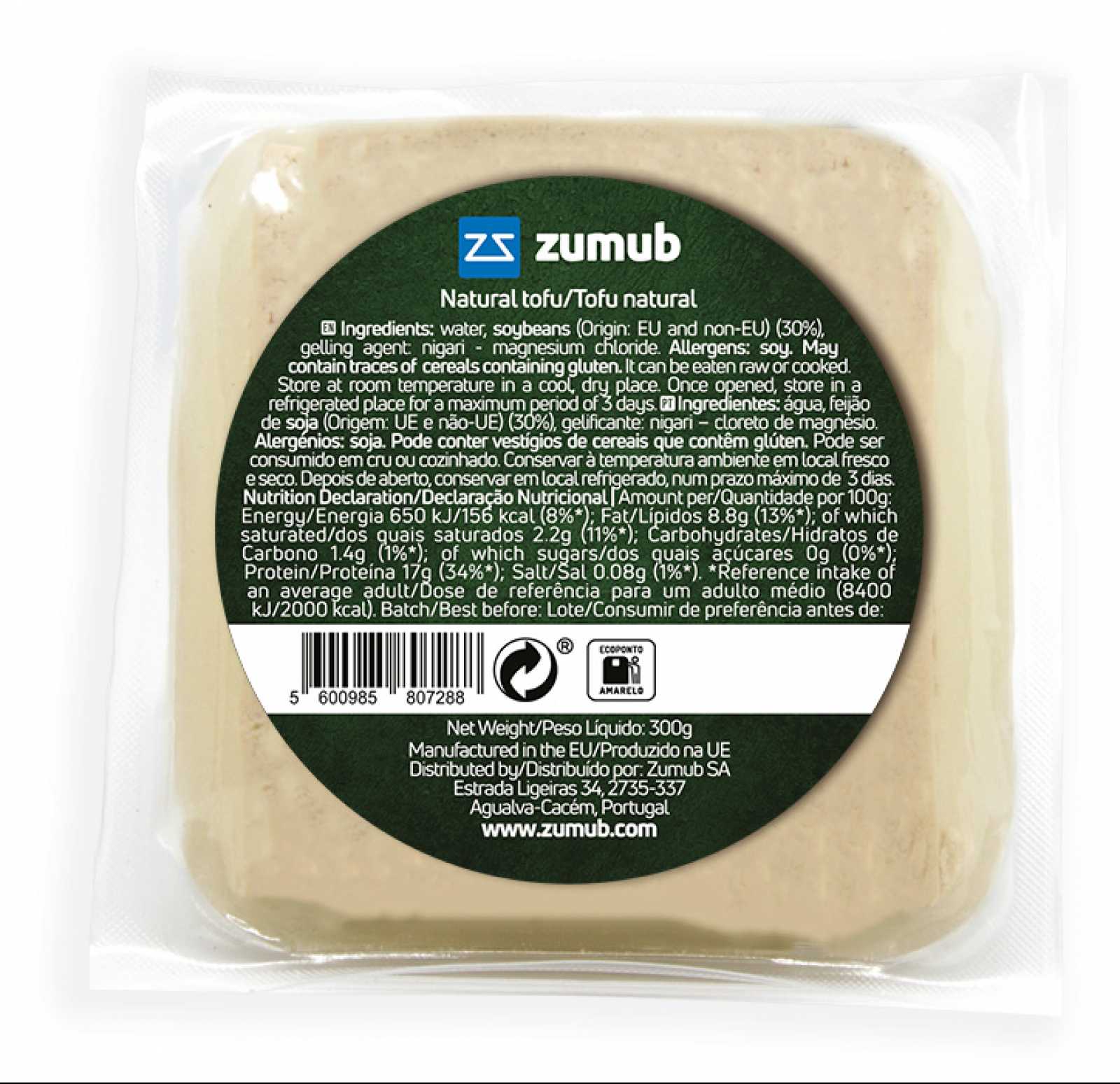 Tofu Natural Zumub 300 g