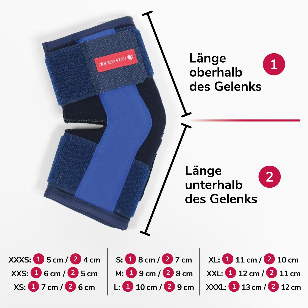 HerzensTier Sprunggelenkbandage Schaumstoff XS