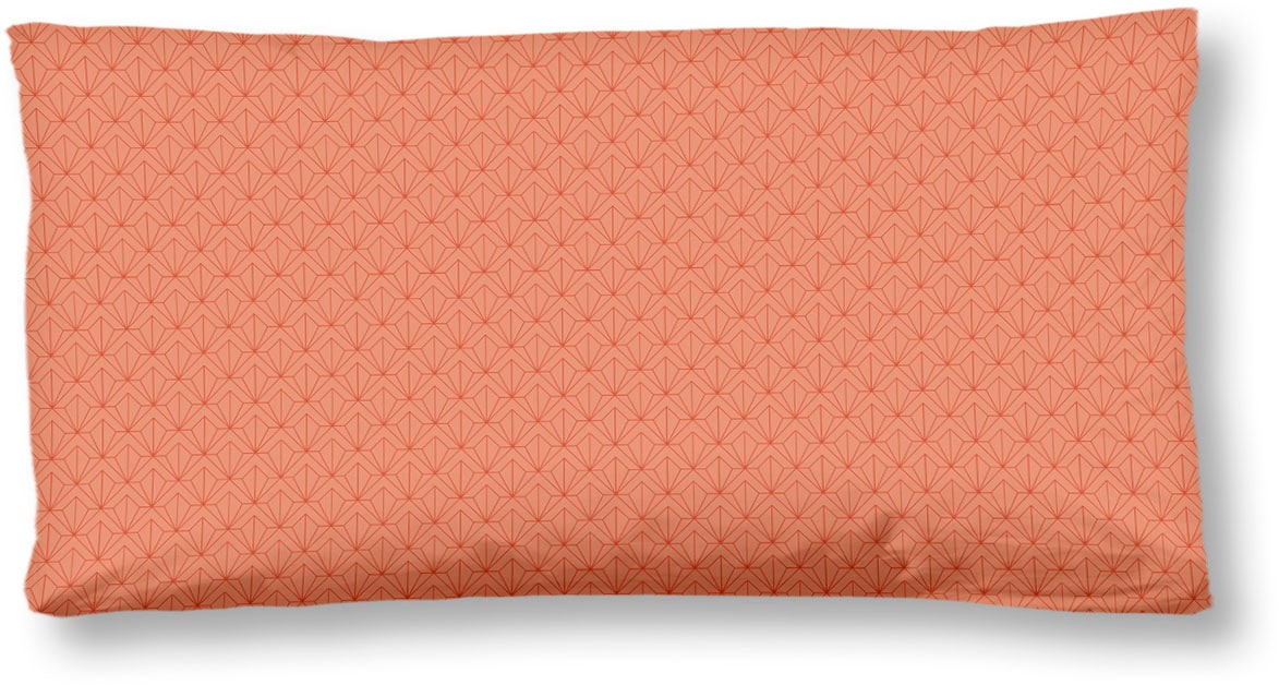 hip Kissenhülle »BERNICE« Baumwolle, Mako-Satin, 40x80, 1 Stück, Reissverschluss, Orange Pfirsich