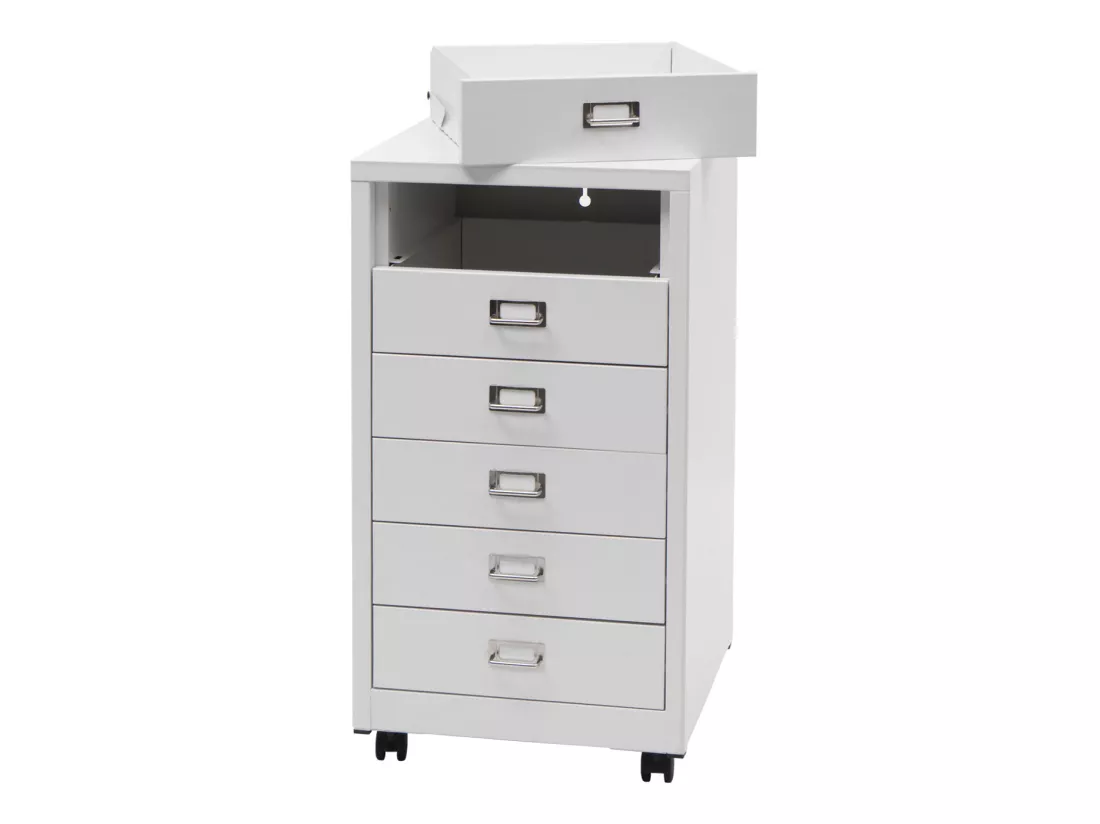 Caisson à roulettes MCW-L49, blanc