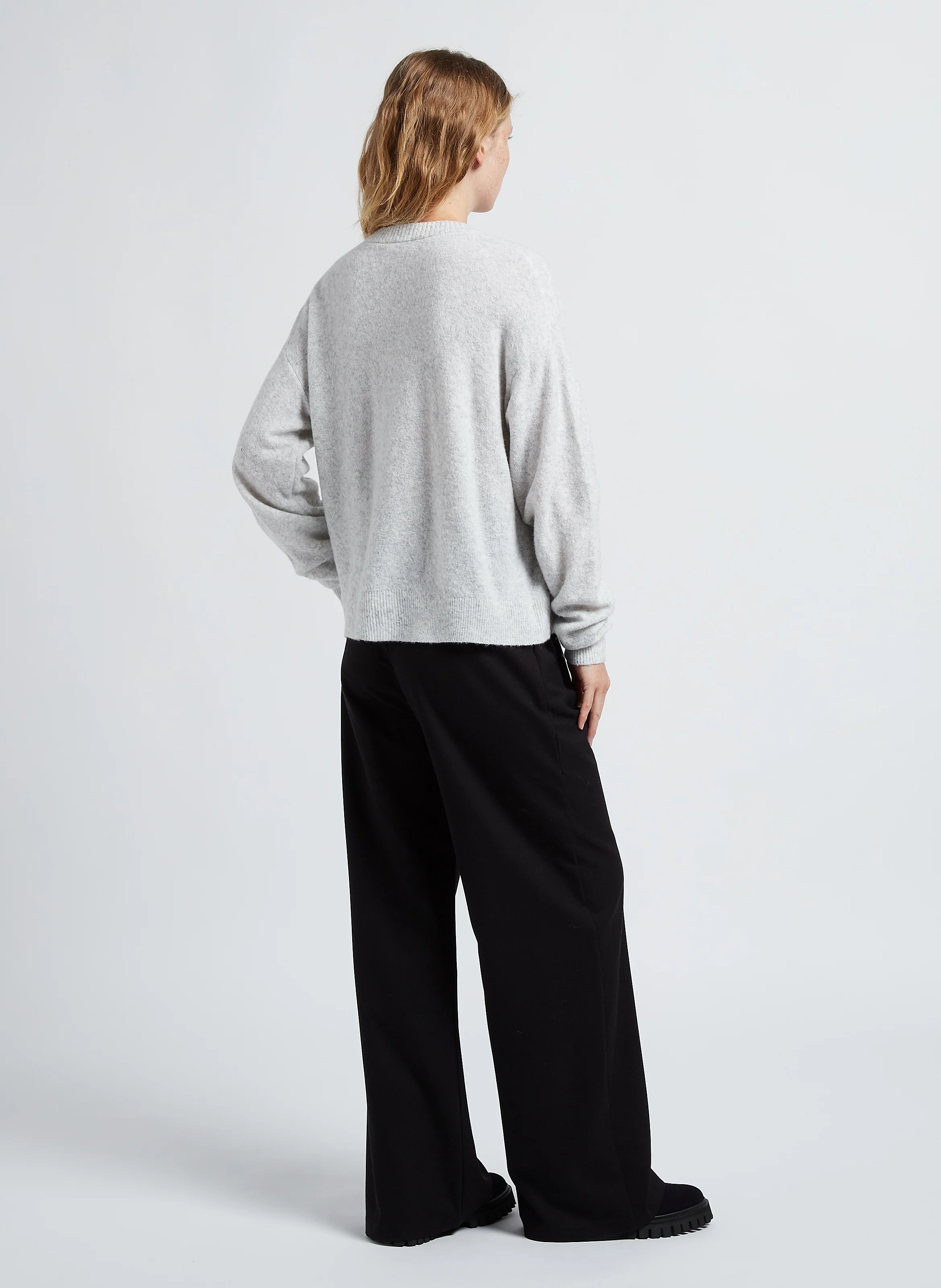 DAMSVILLE - Gilet col rond boutonné | Gris