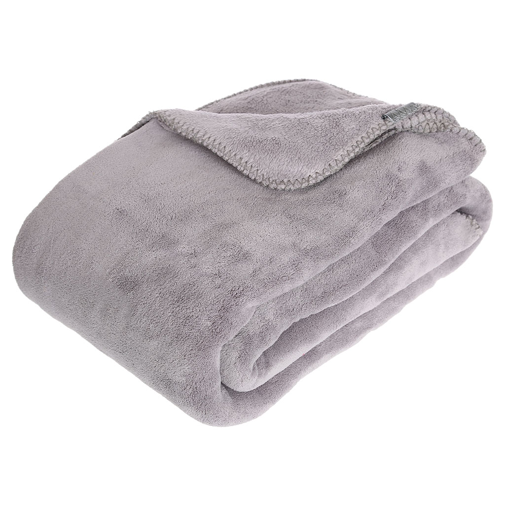 Plaid microfibre gris 180x230cm