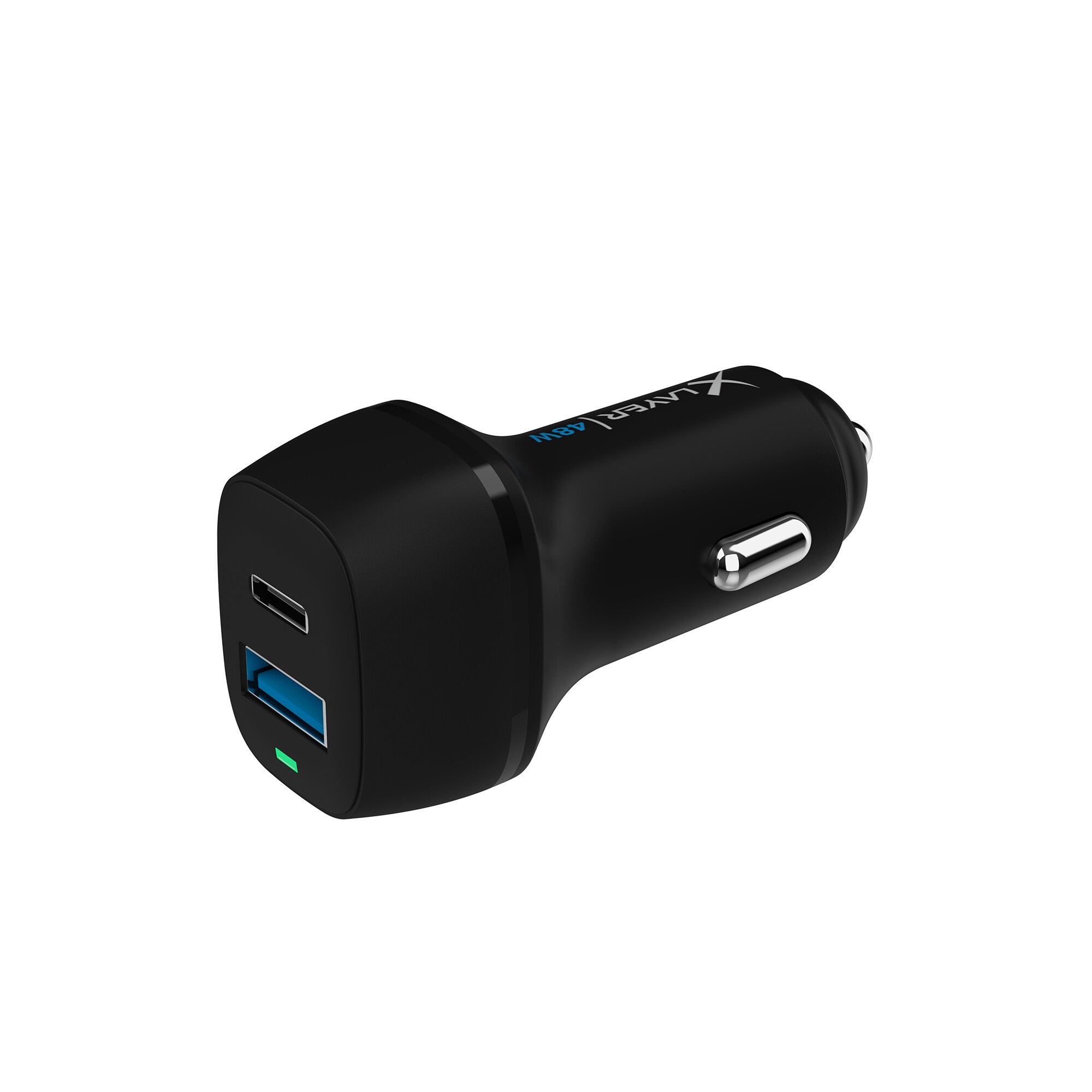 Xlayer Charger Kfz-Ladegerät USB-C PD 48W,USB QC3.0 18W Dual Adapter Schnellladegerät