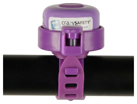 Sonnette de vélo enfants|Léopard violet|Crazy Safety |Colorée  facile à utiliser