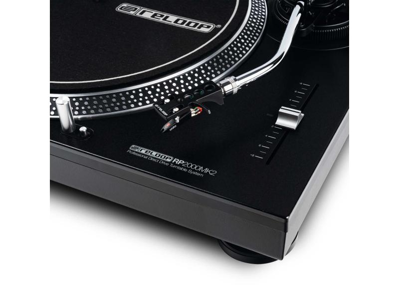 Reloop Plattenspieler RP-2000 MK2 Schwarz DJ-Plattenspieler mit quarzgesteuertem Direktantrieb