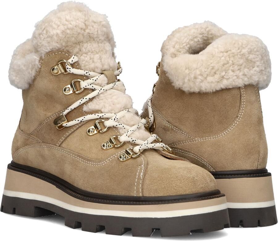 BLASZ Veterboots Dames 264 Maat: 39 Materiaal: Suède Kleur: Beige