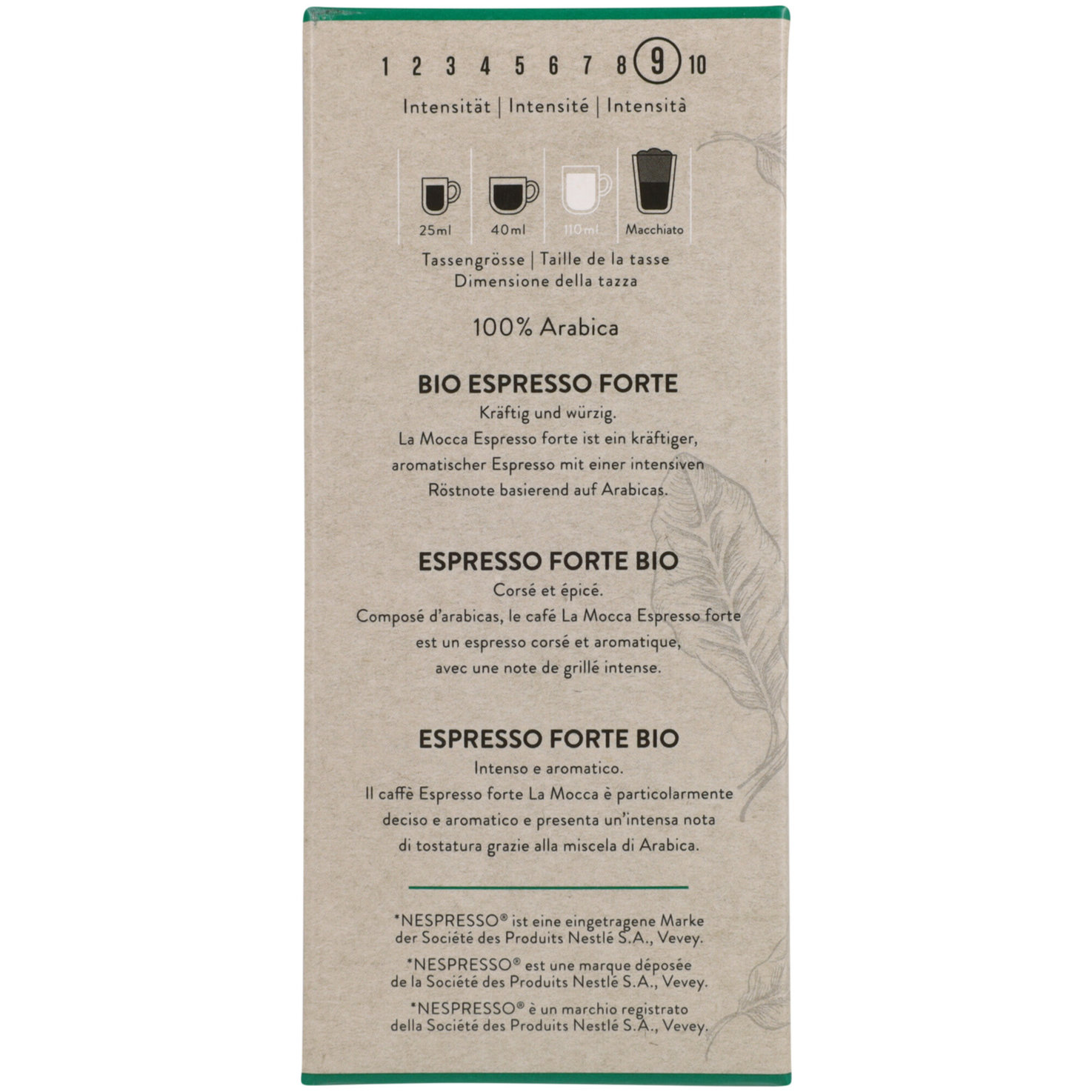 La Mocca Bio Espresso Forte 30Caps - Nespresso® kompatibel