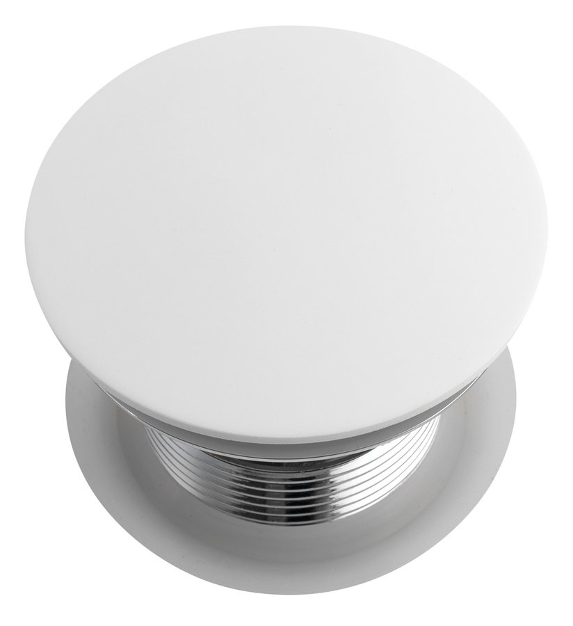 Polysan Click Clack bad afvoerplug wit mat 75mm
