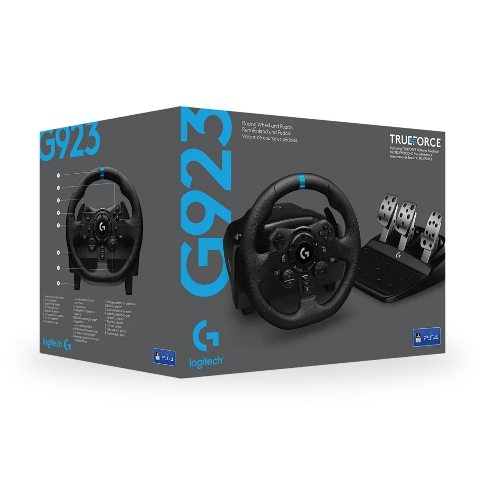 Logitech - G923 Driving Force Racing til PS5, PS4 og PC