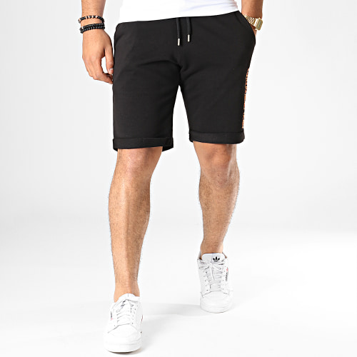 Short Jogging En Esprit Noir Orange Fluo