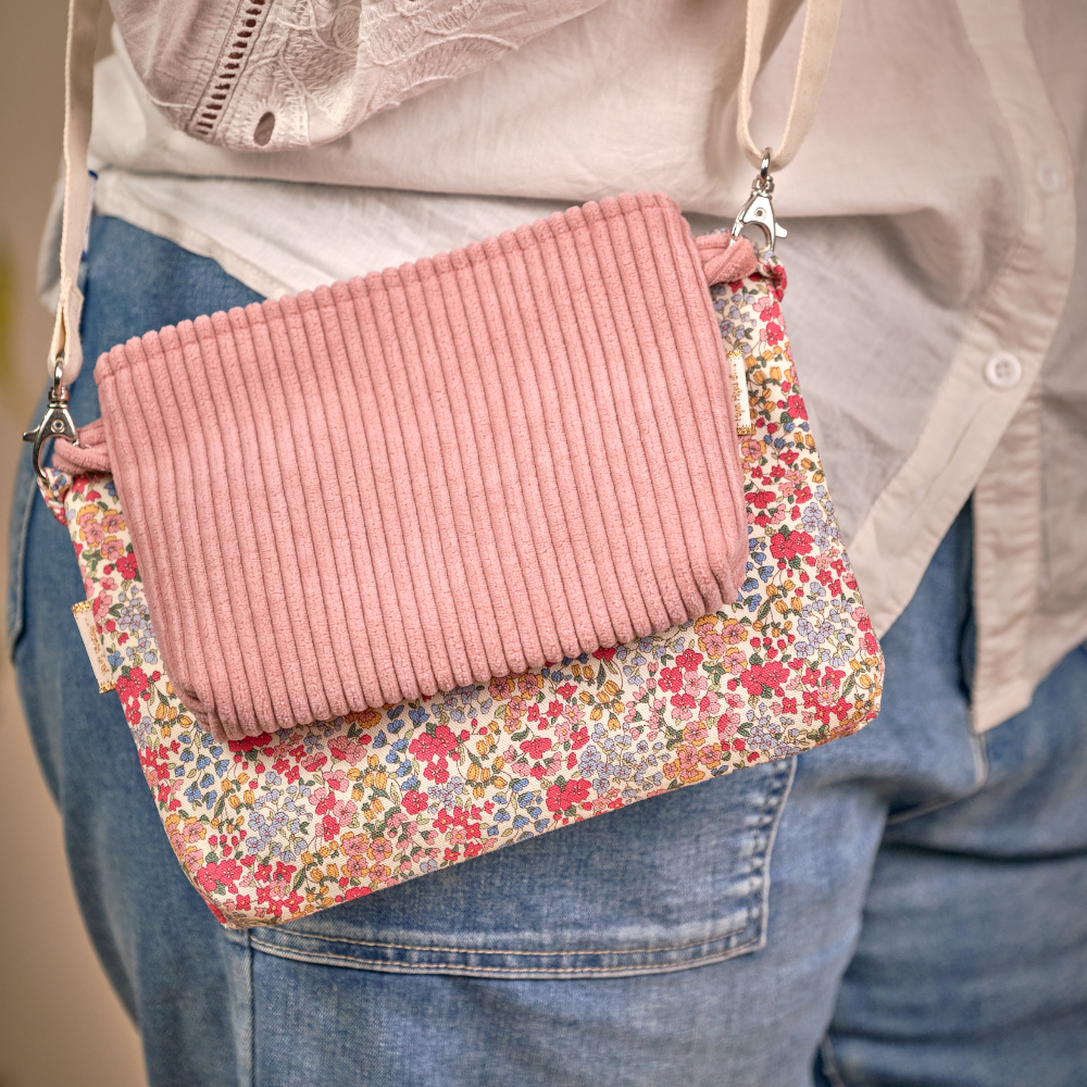 Pochette Tissu Porcelaine Rosée