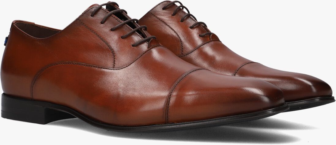 FLORIS VAN BOMMEL cognac floris van bommel nette schoenen sfm-30110