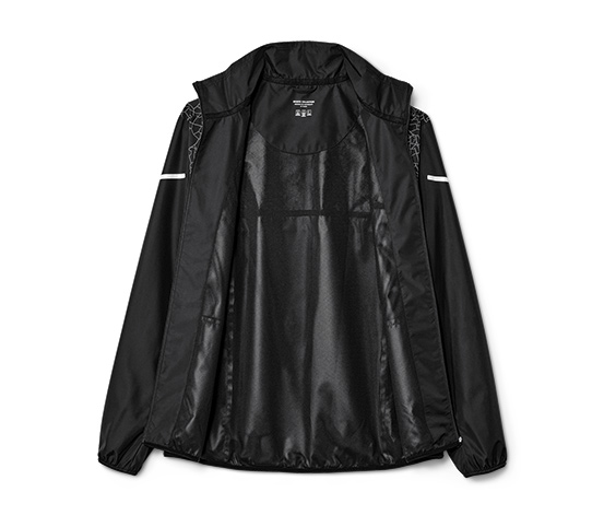 Windprotection-Laufjacke, schwarz