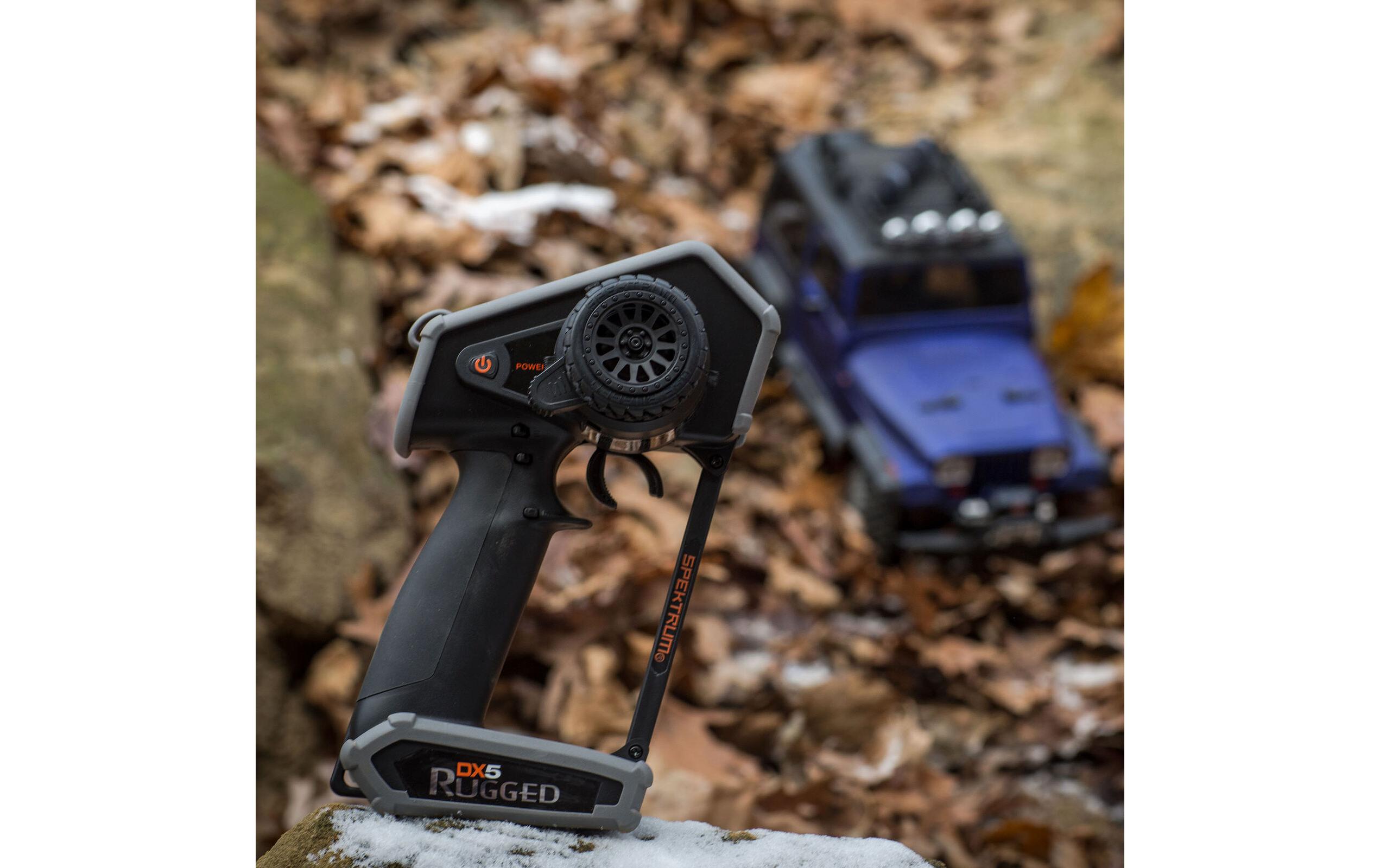 Fernsteuerung DX5 Rugged DSMR mit SR515<br>Solider 5-Kanal Sender für RC Fahrzeuge