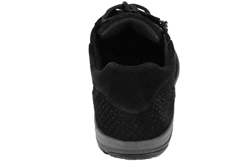 NEW FEET TRAVESKO I SORT PRÆGET SKIND