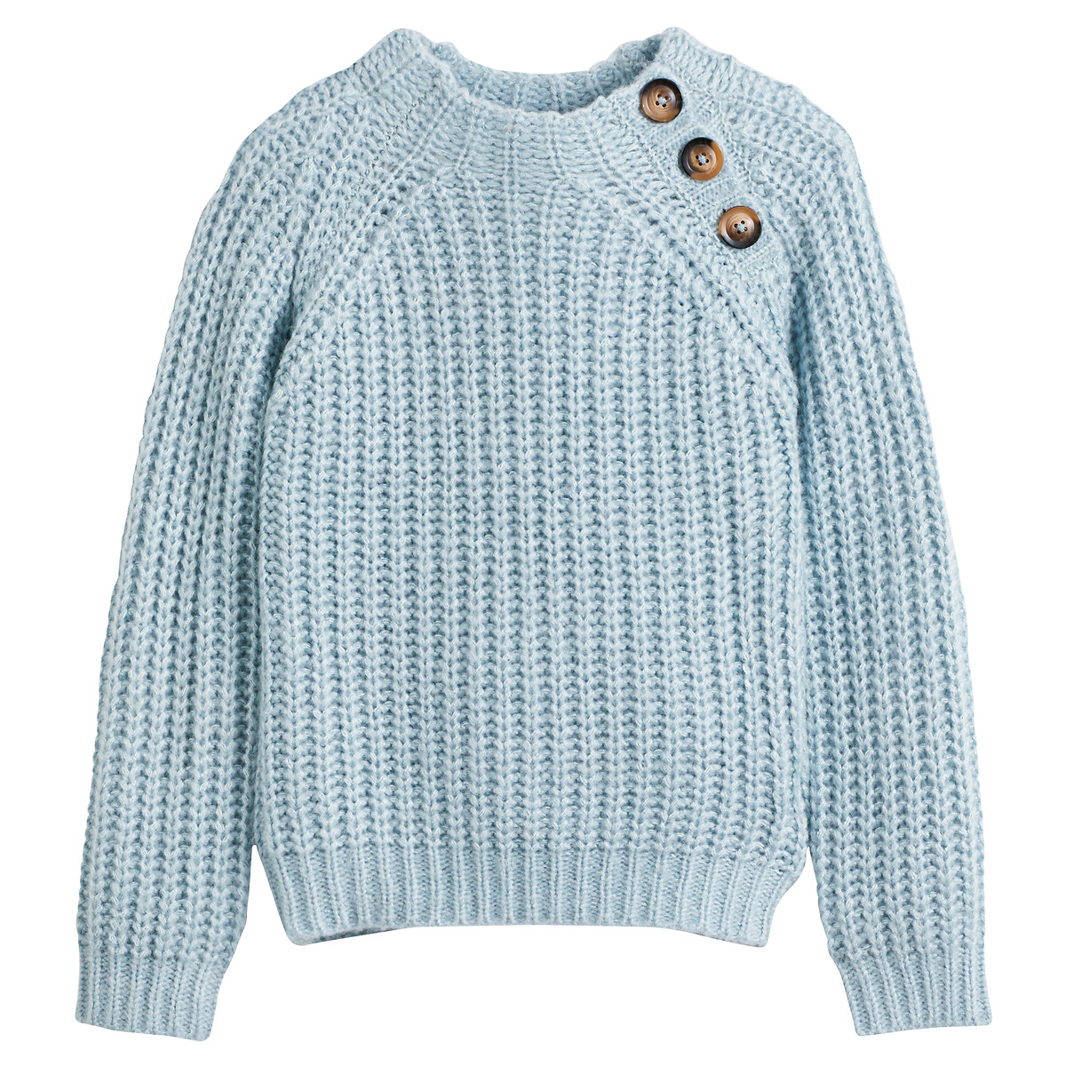 COLEÇÕES LA REDOUTE<br>Suéter em tricô grosso com gola alta