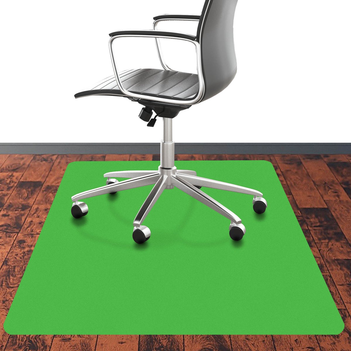 PE CHROMA vloerbeschermingsmat - Groen - 90x120 cm - Harde vloer - Kleurrijke beschermmat als onderlegger voor bureaustoelen