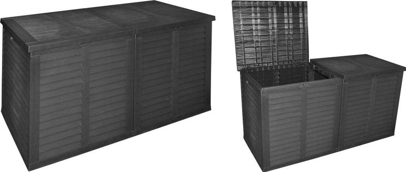 KUSSENBOX - Zwart - Kunststof - 750 LTR - 155X66X80CM