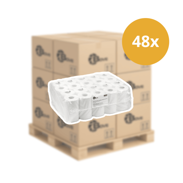 Pallet Toiletpapier 2 laags 400 vel 40 rollen supersoft cellulose Traditioneel Pallet (8102000P)