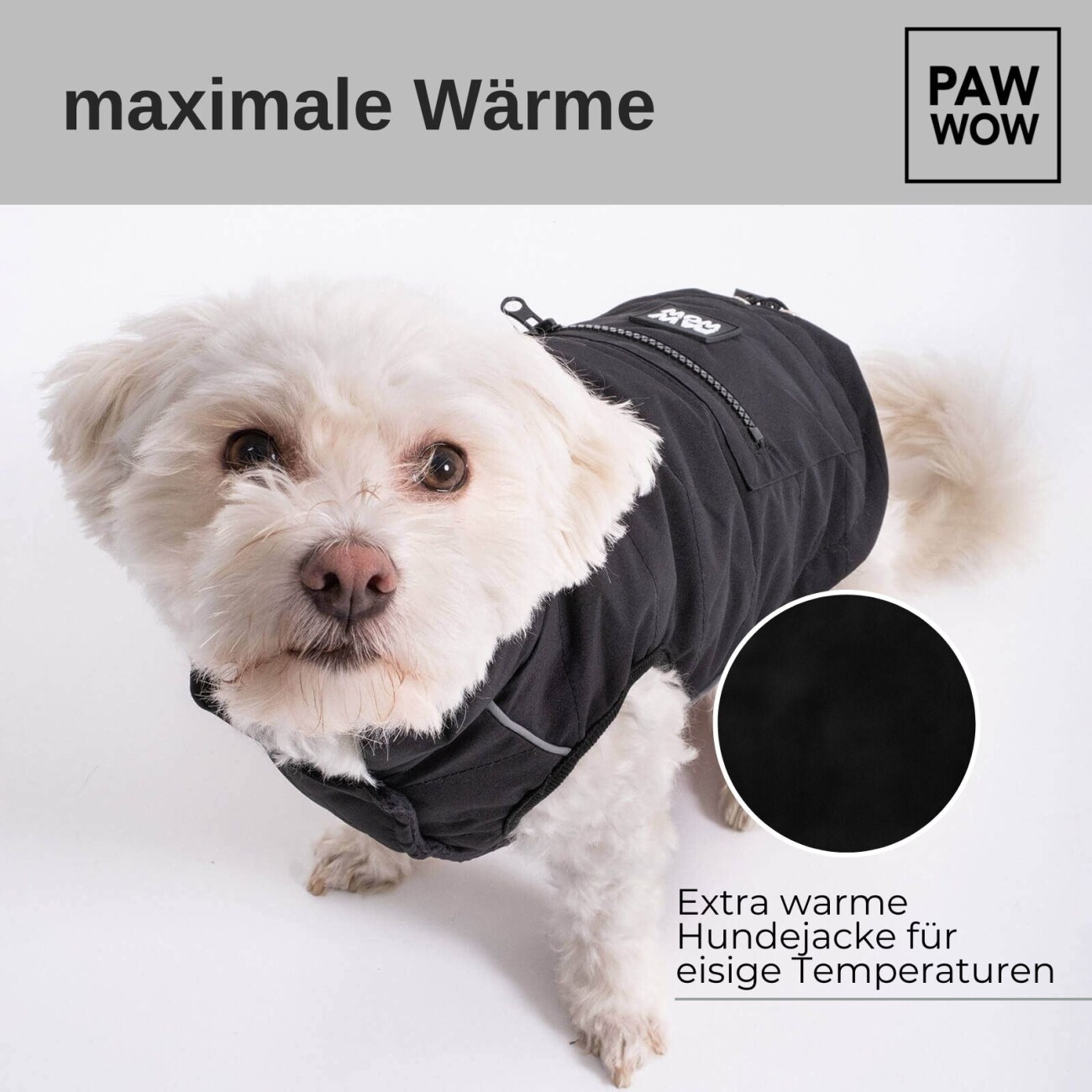 PAW WOW Hundejacke TONI Schwarz S