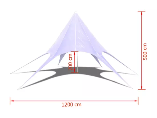 Tente de jardin en forme d'étoile 12 m