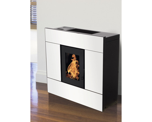 Natalia stalen pelletkachel, wit, 8 kW
