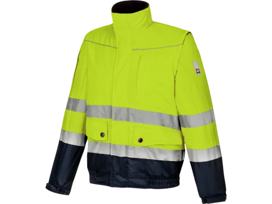 Blouson de travail Würth MODYF 2 en 1 haute-visibilité jaune/marine
