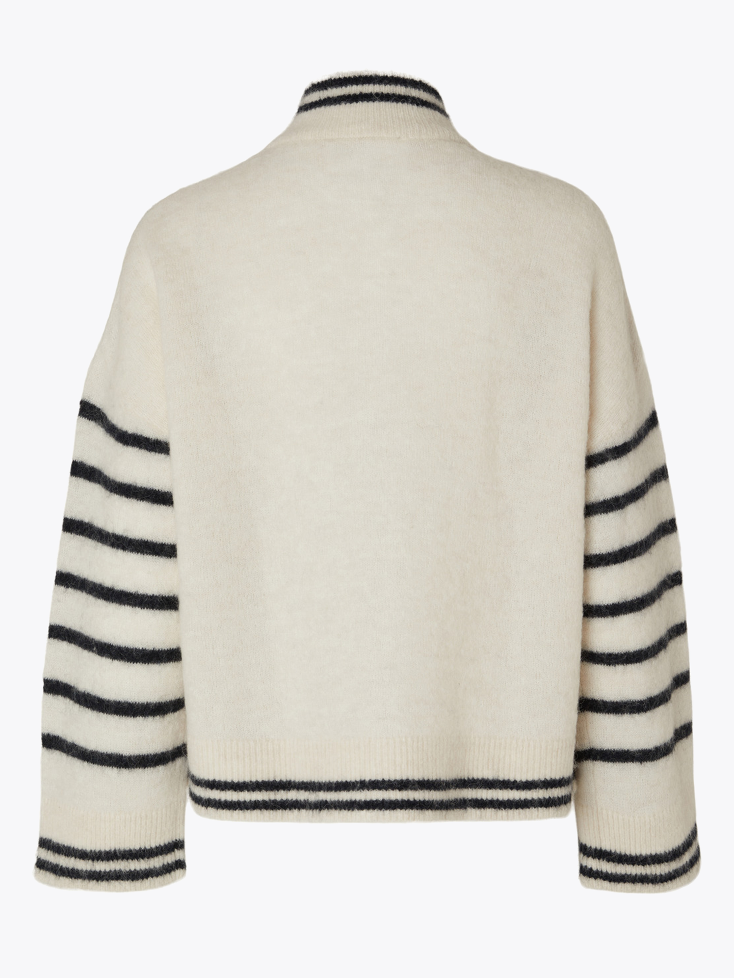 Sia Ras Stripe Long Sleeve Knit Cardigan
