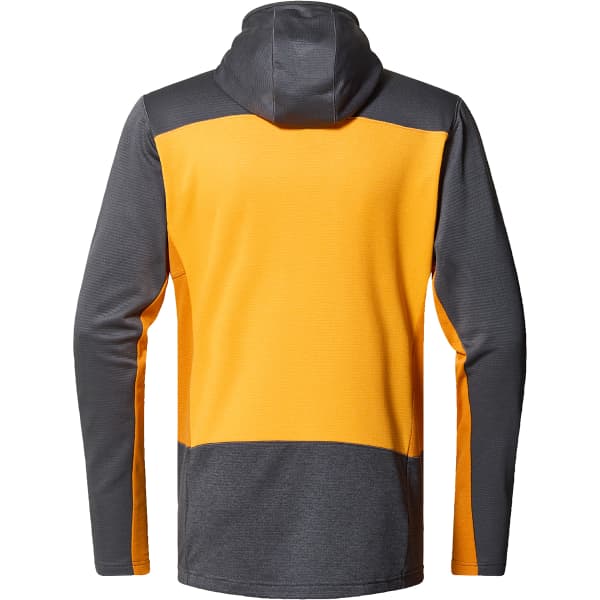 Veste polaire ski rando HAGLÖFS HAGLOFS ROC FLASH MID HOOD M MAGNETITE/SUNNY YELLOW