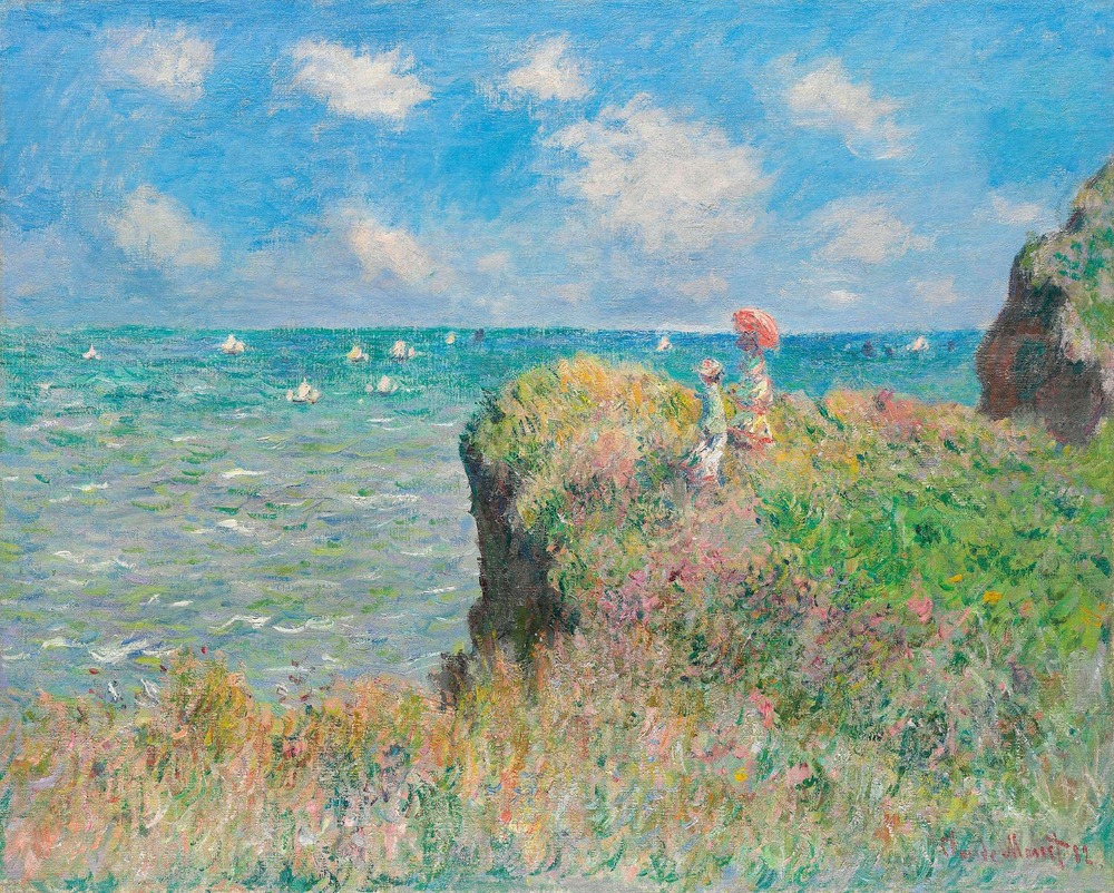 Promenade sur la falaise de monet