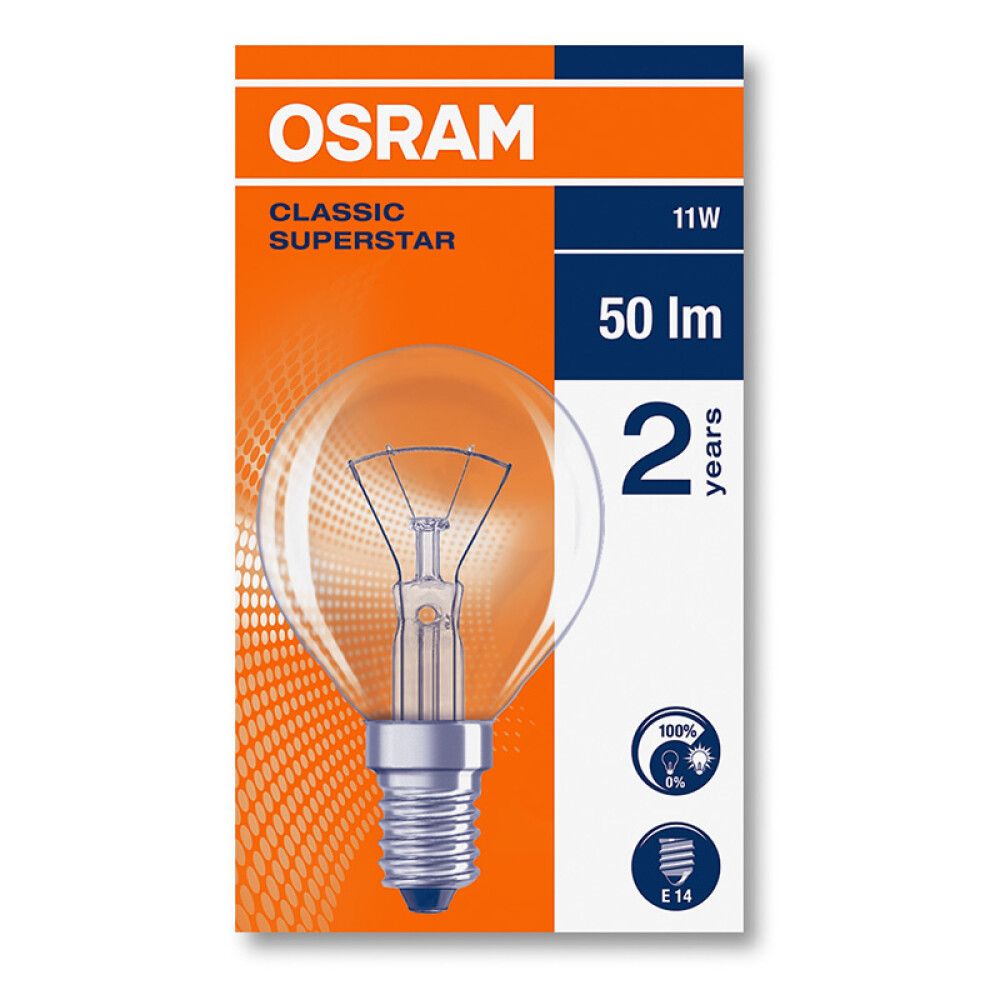 LYSPÆRE OSRAM KLOT CLASSIC P 11W 50LM E14