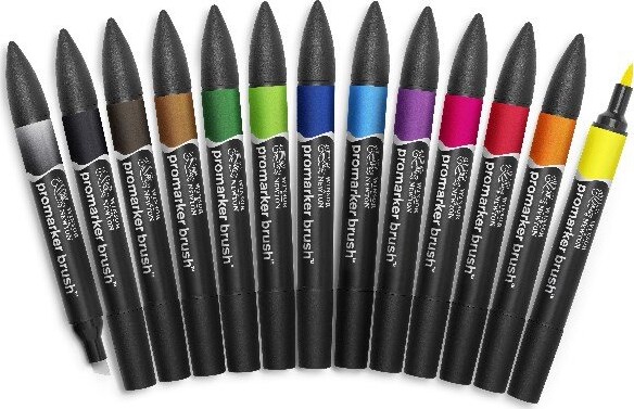 Winsor & Newton - Promarker Tusser - Levende Toner - 12 Farver