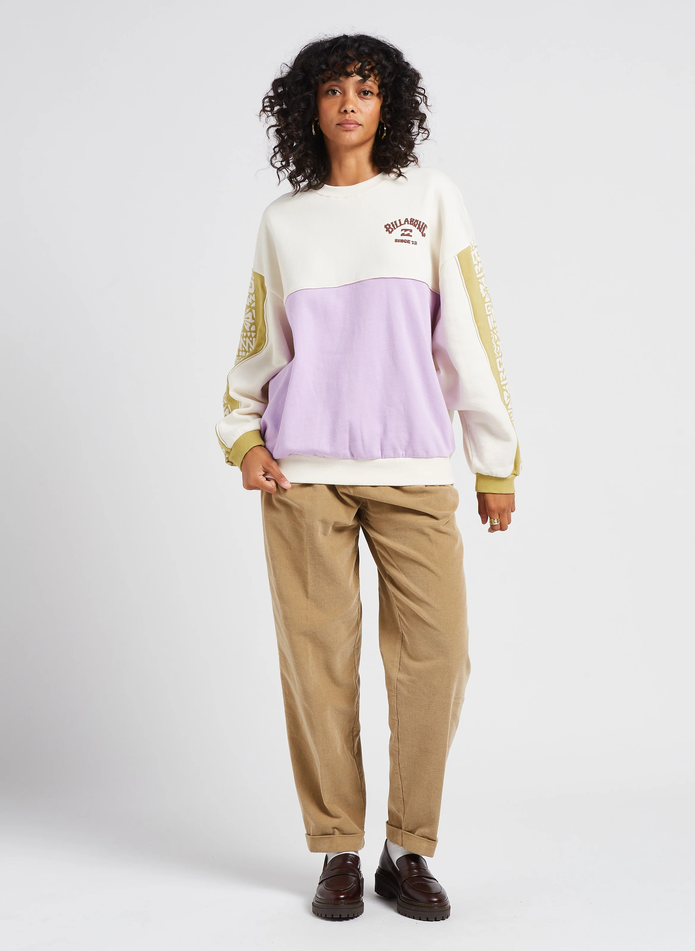Pantalon carotte en coton de velours côtelé| Marron