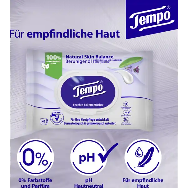 Feuchte Toilettentücher Natural Skin Balance