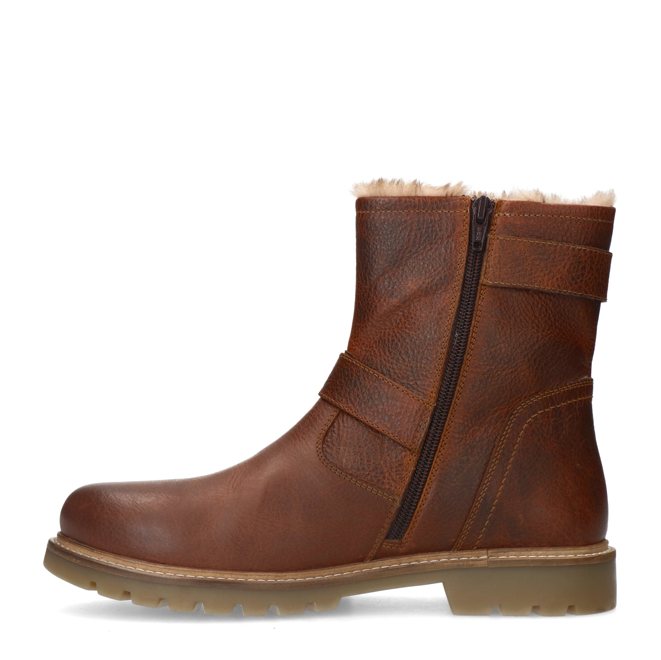 Cognac leren boots