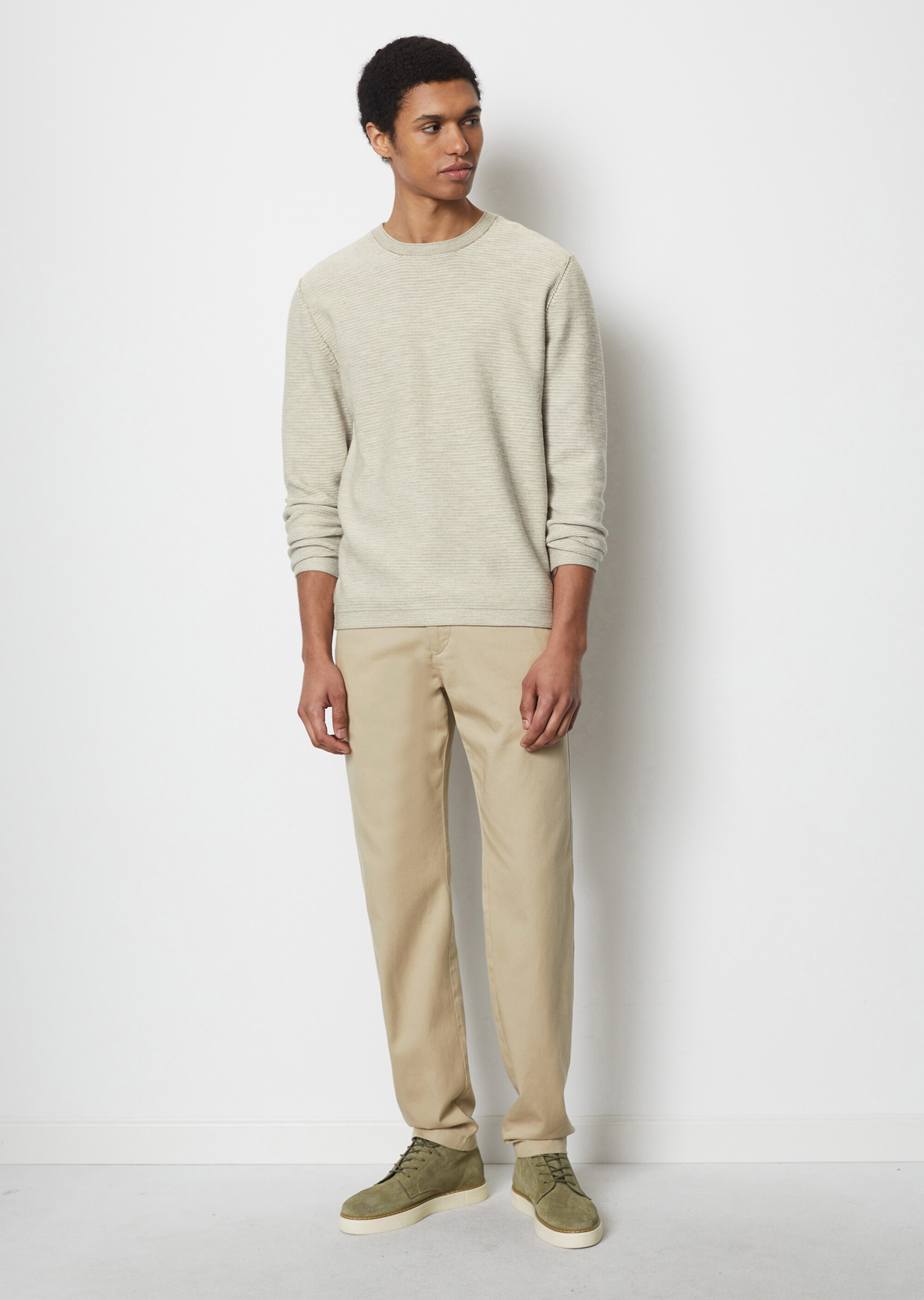 Pullover regular aus Bio-Baumwolle und Leinen