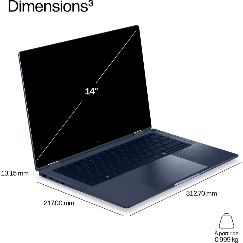 HP EliteBook X G2i 14 inch Notebook Next Gen AI PC Wolf Pro Security Edition Copilot+ PC Intel Core Ultra 5 325 Ordinateur portable 35,6 cm (14