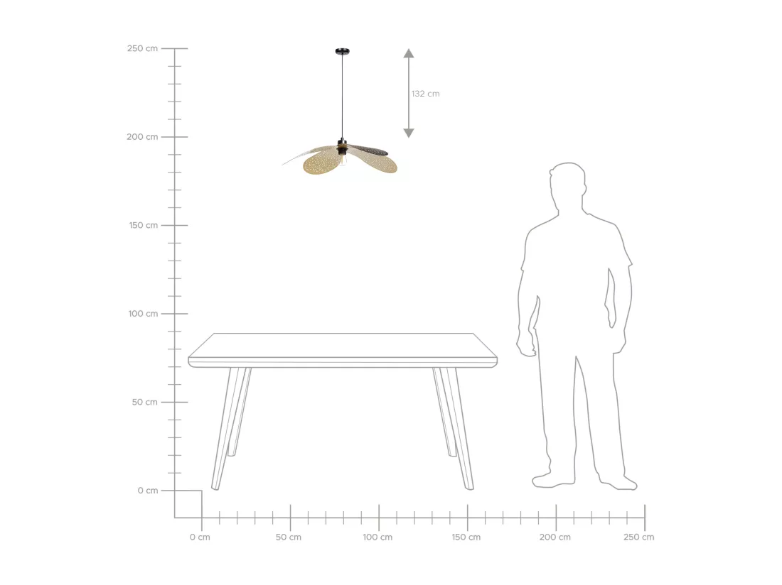 Lampe suspension KOSHI Métal Noir