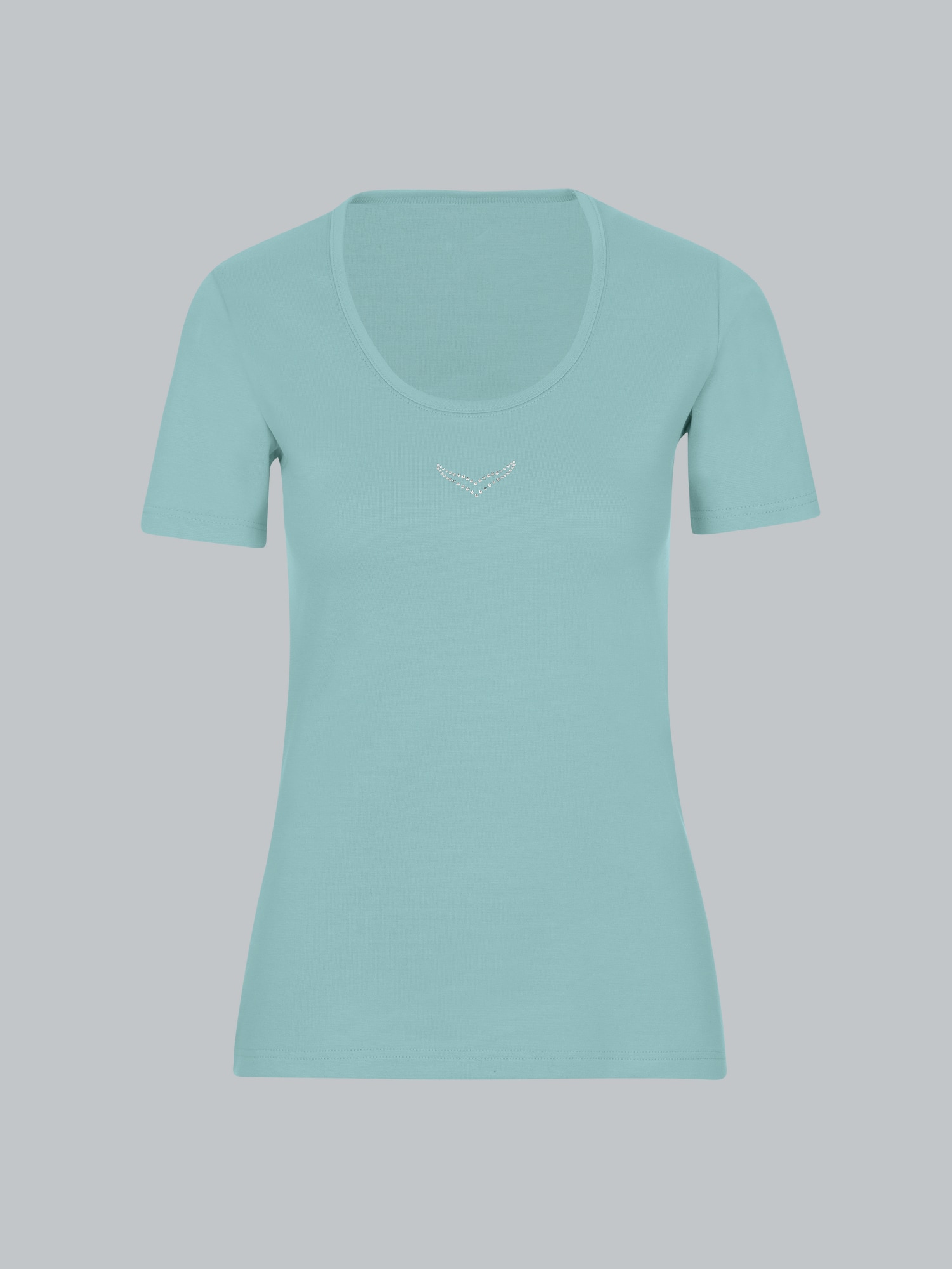 T-Shirt mit Kristallsteinen Gletscher