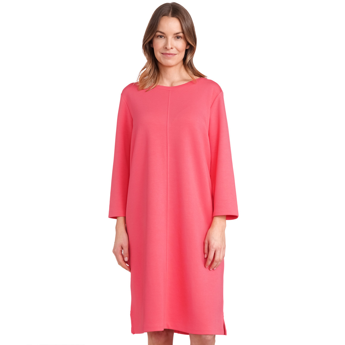 Gina Benotti Damen Sweatkleid mit 3/4-Arm pink