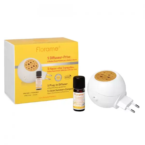 Difusor de aromaterapia elétrico Florame + Complexo orgânico Tranquil Summer 10ml