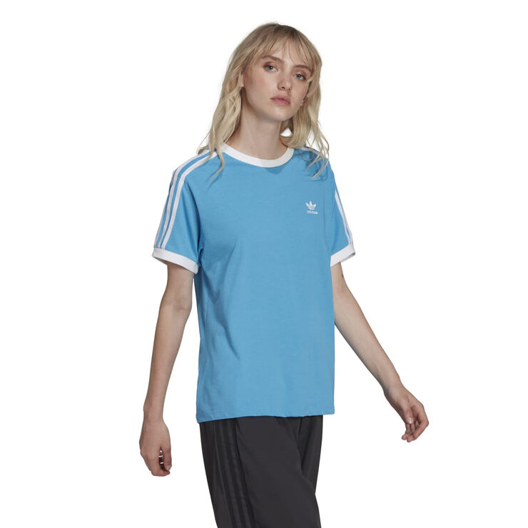 adidas 3 stripes tee Blue