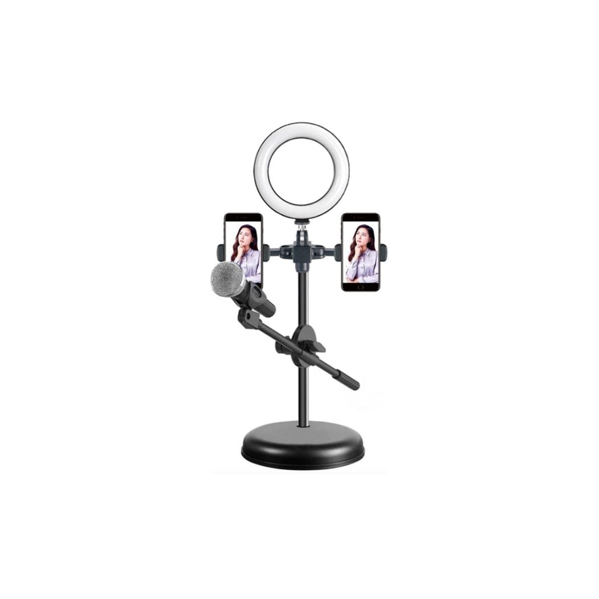 LED-lys 16 cm med stativ + mobil- og mikrofonholder