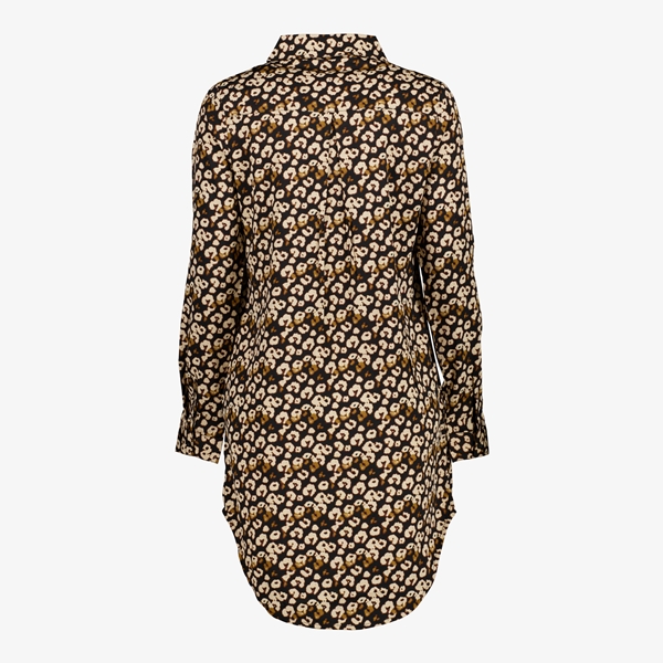 TwoDay lange dames blouse luipaardprint bruin