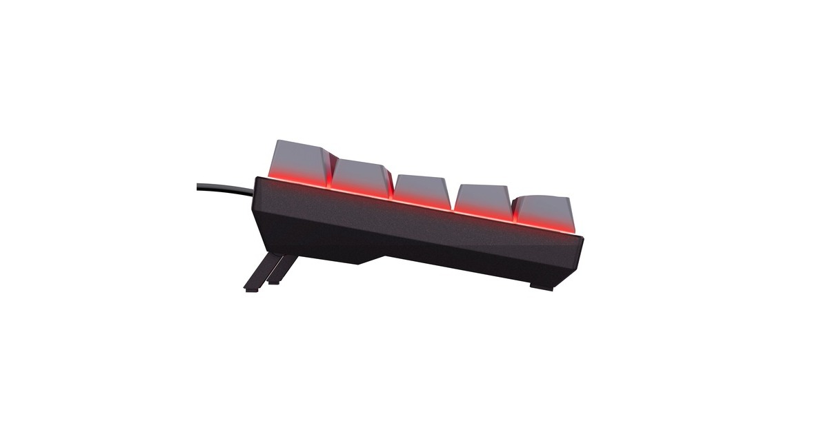 TrustGXT 867 Acira 60% mini mechanisch gaming-toetsenbord, gaming toetsenbord  (Zwart, US lay-out, Outemu Red, 60%, RGB)