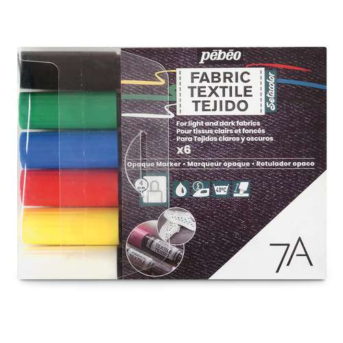 pébéo 7A Textilmarker (opak) für helle und dunkle Textilien, Sets