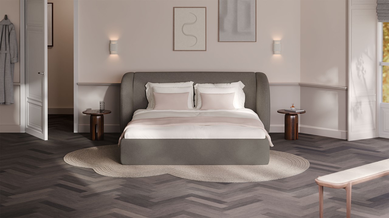 Bed Cove - Wool look dark grey