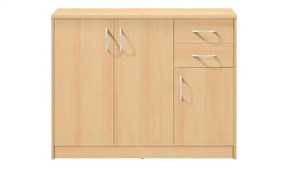 Kommode Optimus Buche (Nachbildung) Ausführung III (3 Türen/2 Schubkästen) 86 cm