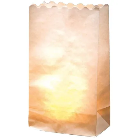 Folia Lichtertüten aus schwer entflammbarem Papier, 5x blanko, 5x mit Motivdruck Hirsch